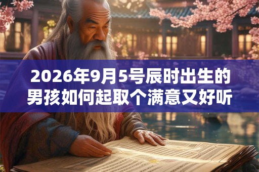 2026年9月5号辰时出生的男孩如何起取个满意又好听的名字和五行属性