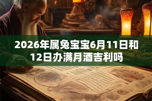 2026年属兔宝宝6月11日和12日办满月酒吉利吗