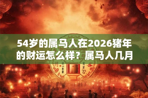 54岁的属马人在2026猪年的财运怎么样？属马人几月出生最好？
