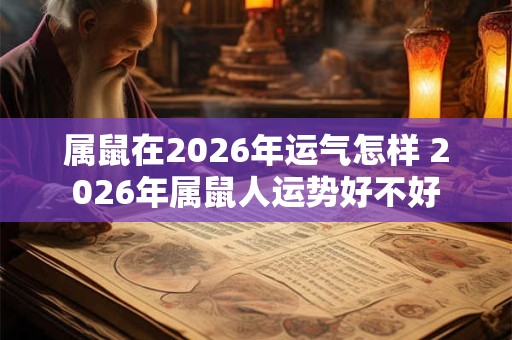 属鼠在2026年运气怎样 2026年属鼠人运势好不好