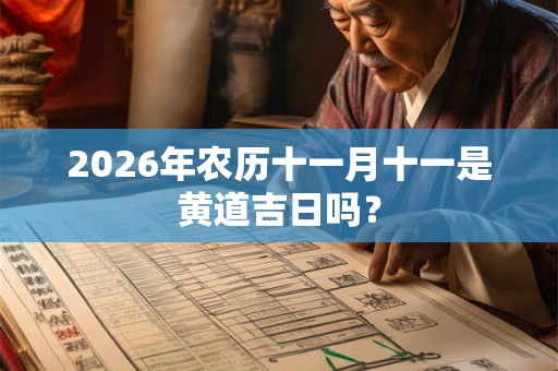 2026年农历十一月十一是黄道吉日吗？