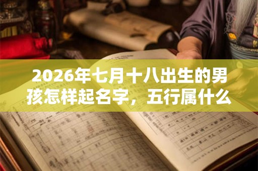 2026年七月十八出生的男孩怎样起名字，五行属什么