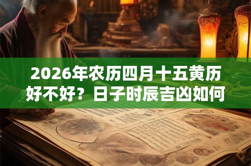 2026年农历四月十五黄历好不好？日子时辰吉凶如何？