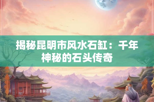 揭秘昆明市风水石缸：千年神秘的石头传奇