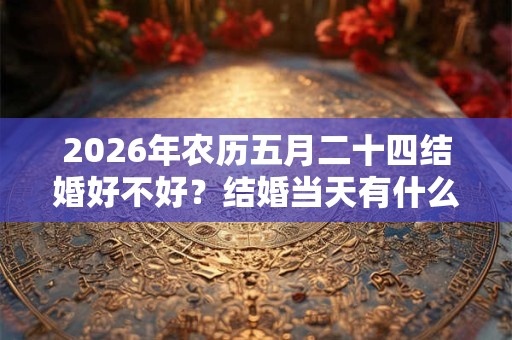 2026年农历五月二十四结婚好不好？结婚当天有什么禁忌？