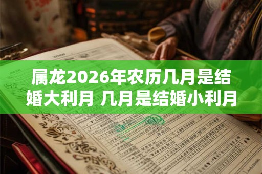 属龙2026年农历几月是结婚大利月 几月是结婚小利月