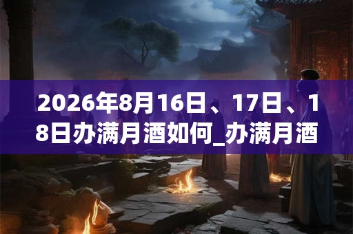 2026年8月16日、17日、18日办满月酒如何_办满月酒是吉日吗