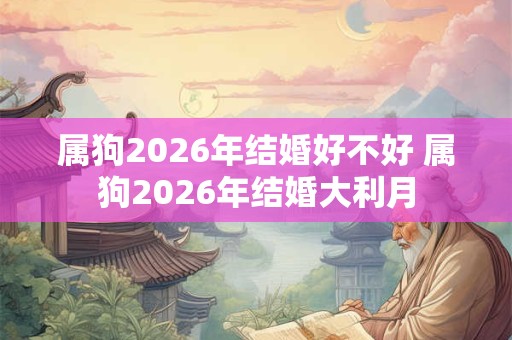 属狗2026年结婚好不好 属狗2026年结婚大利月