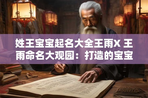 姓王宝宝起名大全王雨X 王雨命名大观园：打造的宝宝名字