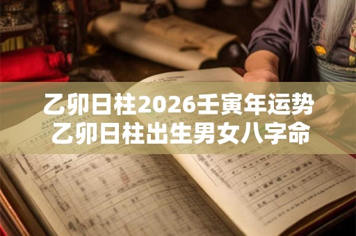 乙卯日柱2026壬寅年运势 乙卯日柱出生男女八字命运解析
