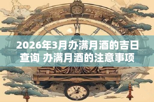 2026年3月办满月酒的吉日查询 办满月酒的注意事项