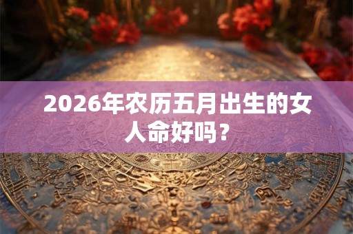 2026年农历五月出生的女人命好吗？