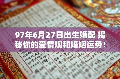 97年6月27日出生婚配 揭秘你的爱情观和婚姻运势！