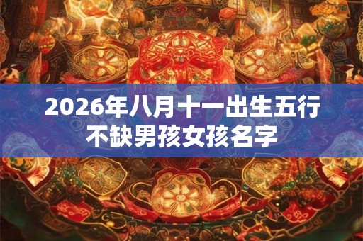 2026年八月十一出生五行不缺男孩女孩名字