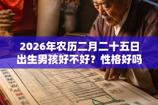2026年农历二月二十五日出生男孩好不好？性格好吗？