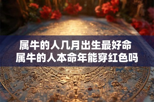 属牛的人几月出生最好命 属牛的人本命年能穿红色吗