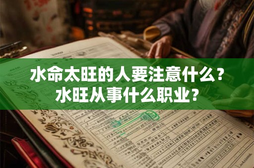 水命太旺的人要注意什么？水旺从事什么职业？