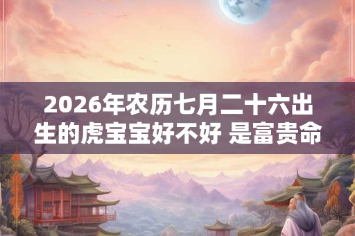 2026年农历七月二十六出生的虎宝宝好不好 是富贵命吗
