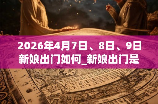 2026年4月7日、8日、9日新娘出门如何_新娘出门是吉日吗 2026年4月7日、8日、9日新娘出门如何_新娘出门是吉日吗