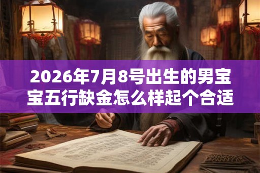 2026年7月8号出生的男宝宝五行缺金怎么样起个合适的名字