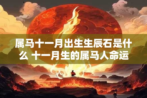 属马十一月出生生辰石是什么 十一月生的属马人命运