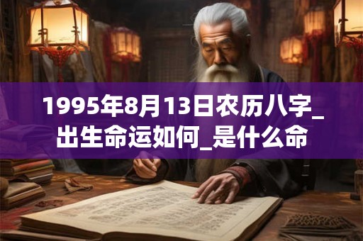 1995年8月13日农历八字_出生命运如何_是什么命
