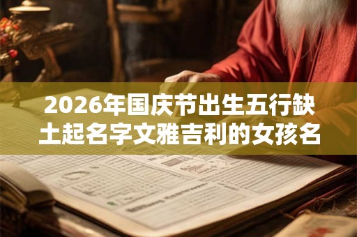 2026年国庆节出生五行缺土起名字文雅吉利的女孩名字