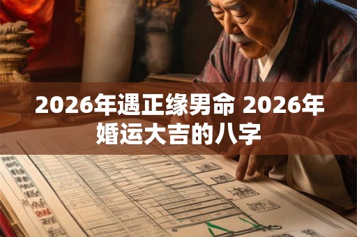 2026年遇正缘男命 2026年婚运大吉的八字
