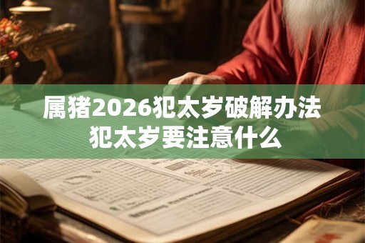 属猪2026犯太岁破解办法 犯太岁要注意什么