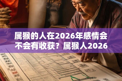 属猴的人在2026年感情会不会有收获？属猴人2026年感情运势？