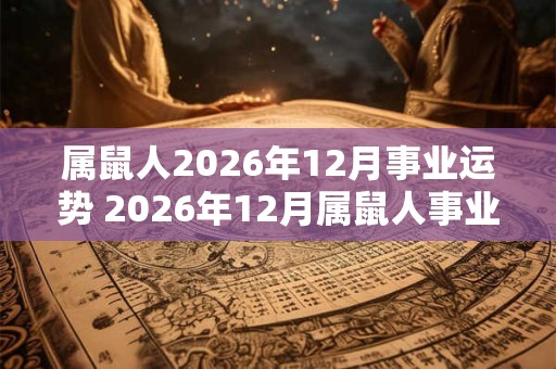 属鼠人2026年12月事业运势 2026年12月属鼠人事业运程详解
