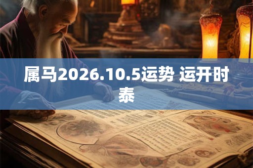 属马2026.10.5运势 运开时泰