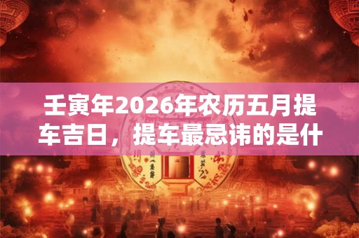 壬寅年2026年农历五月提车吉日，提车最忌讳的是什么？