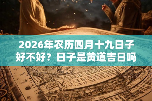 2026年农历四月十九日子好不好？日子是黄道吉日吗？