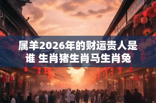 属羊2026年的财运贵人是谁 生肖猪生肖马生肖兔