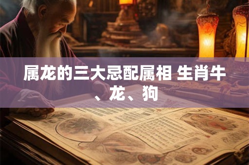 属龙的三大忌配属相 生肖牛、龙、狗