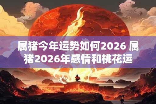 属猪今年运势如何2026 属猪2026年感情和桃花运