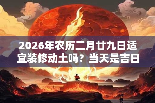 2026年农历二月廿九日适宜装修动土吗？当天是吉日吗？