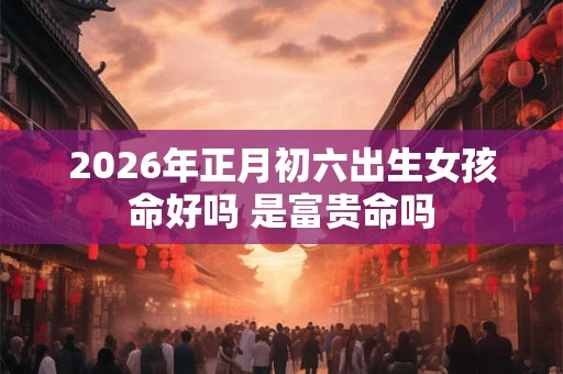 2026年正月初六出生女孩命好吗 是富贵命吗
