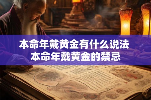 本命年戴黄金有什么说法 本命年戴黄金的禁忌