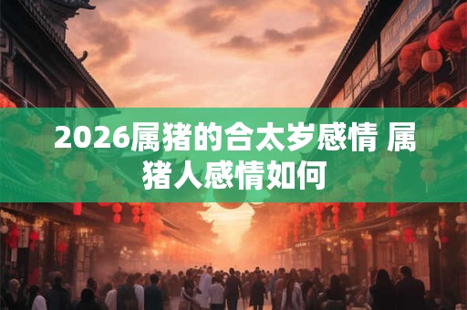2026属猪的合太岁感情 属猪人感情如何