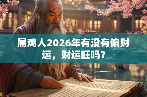属鸡人2026年有没有偏财运，财运旺吗？