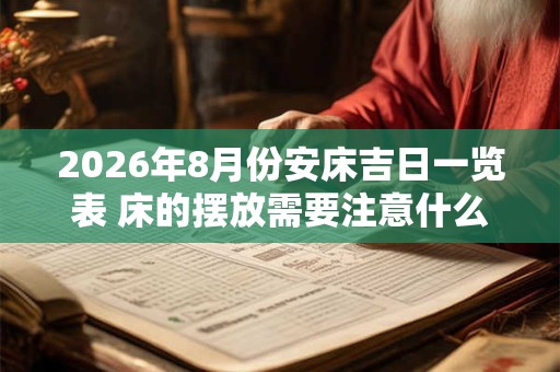 2026年8月份安床吉日一览表 床的摆放需要注意什么