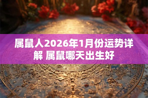 属鼠人2026年1月份运势详解 属鼠哪天出生好