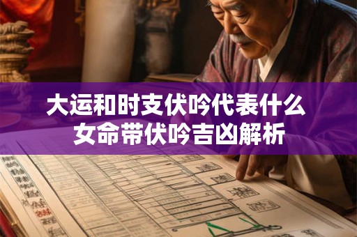 大运和时支伏吟代表什么 女命带伏吟吉凶解析