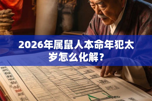 2026年属鼠人本命年犯太岁怎么化解？