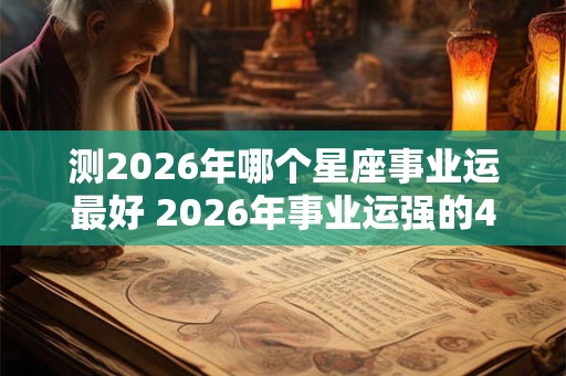 测2026年哪个星座事业运最好 2026年事业运强的4个星座