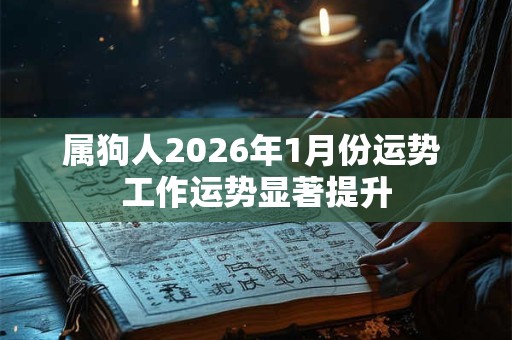 属狗人2026年1月份运势 工作运势显著提升