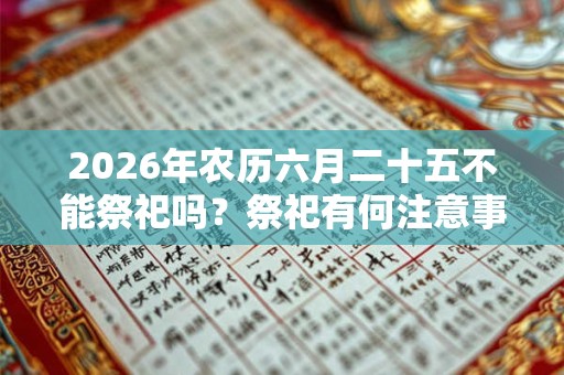 2026年农历六月二十五不能祭祀吗？祭祀有何注意事项？