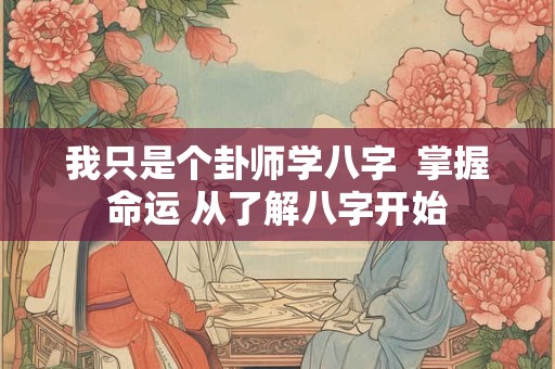 我只是个卦师学八字  掌握命运 从了解八字开始